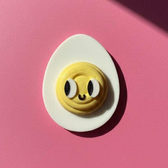 Deviled Egg Clicker Fidget Purse Charm Retro Kitsch ADHD Neurodivergent Clicky - Picture 5 of 9